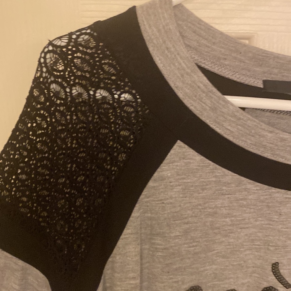Gray/black Kenzie long sleeve top size large - Picture 4 of 5